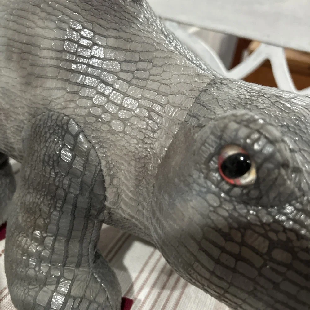 New 12 Inch STEGOSAURUS Dinosaur Stuffed‎ Animal Plush Toy Eye Changing Gray
